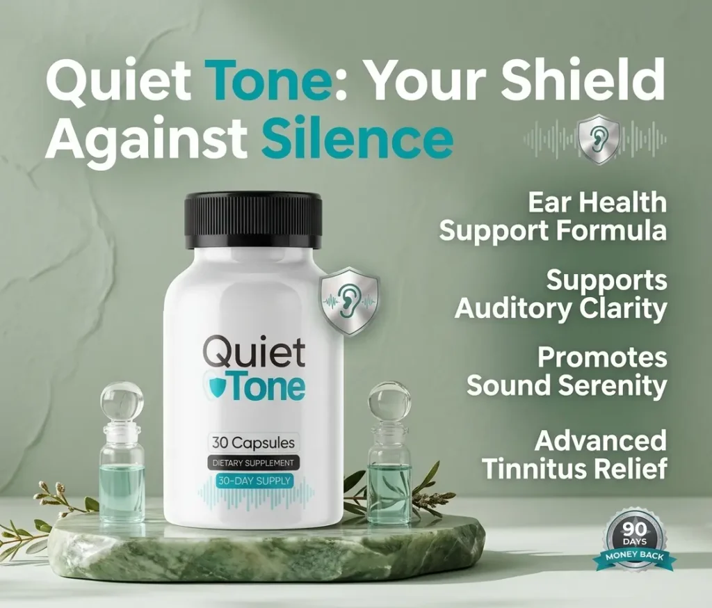 Quiet Tone formula bottle with product label